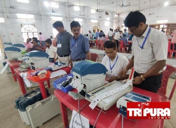 Tripura By-Polls : Commissioning of EVMs, VVPATs in final phase Tripura By-Polls : Commissioning of EVMs, VVPATs in final phase